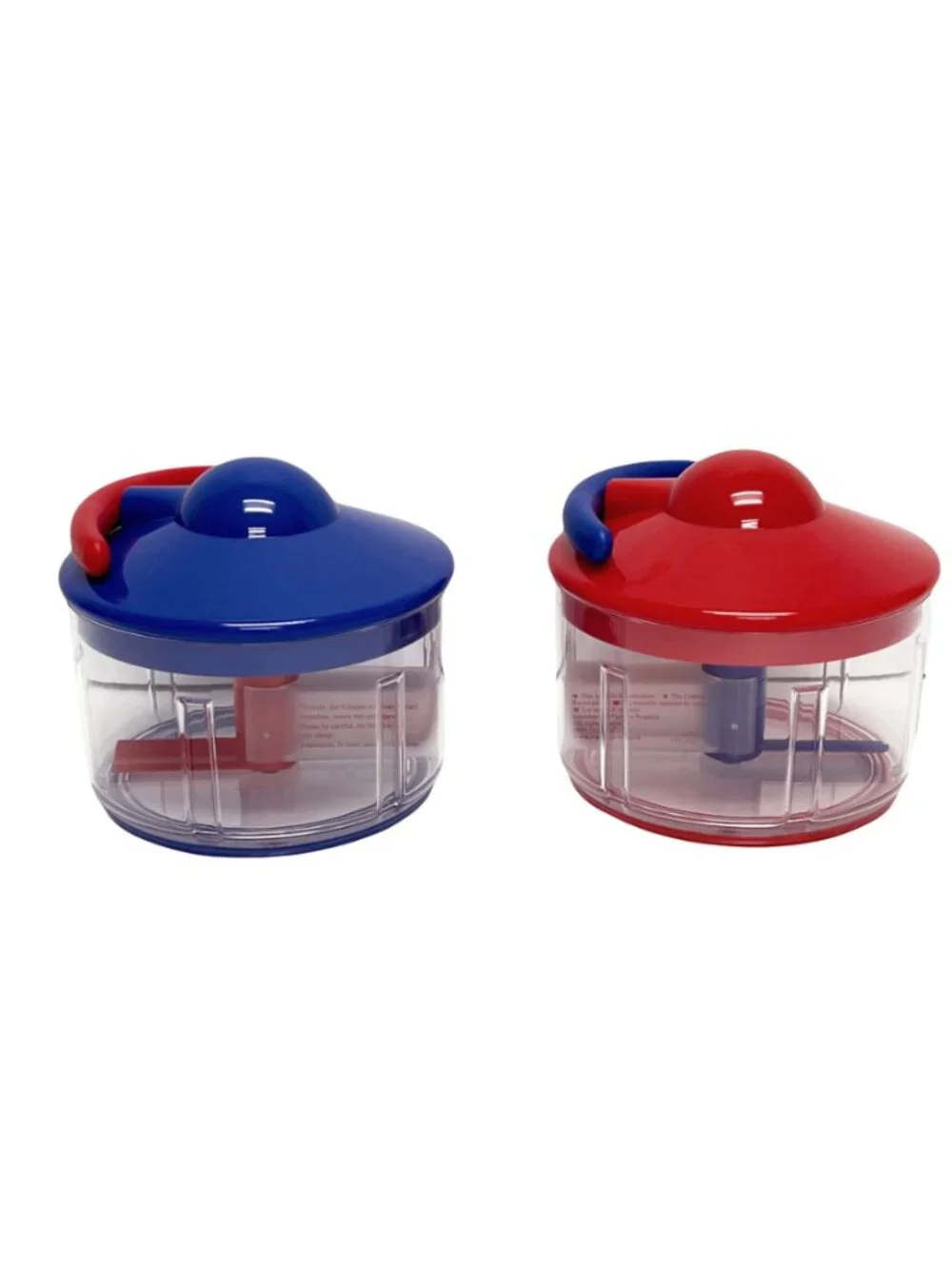 Kuhn Rikon 2-Cup Pull Chops Set of 2 with Gift Boxes RED/BLUE K48049 NEW
